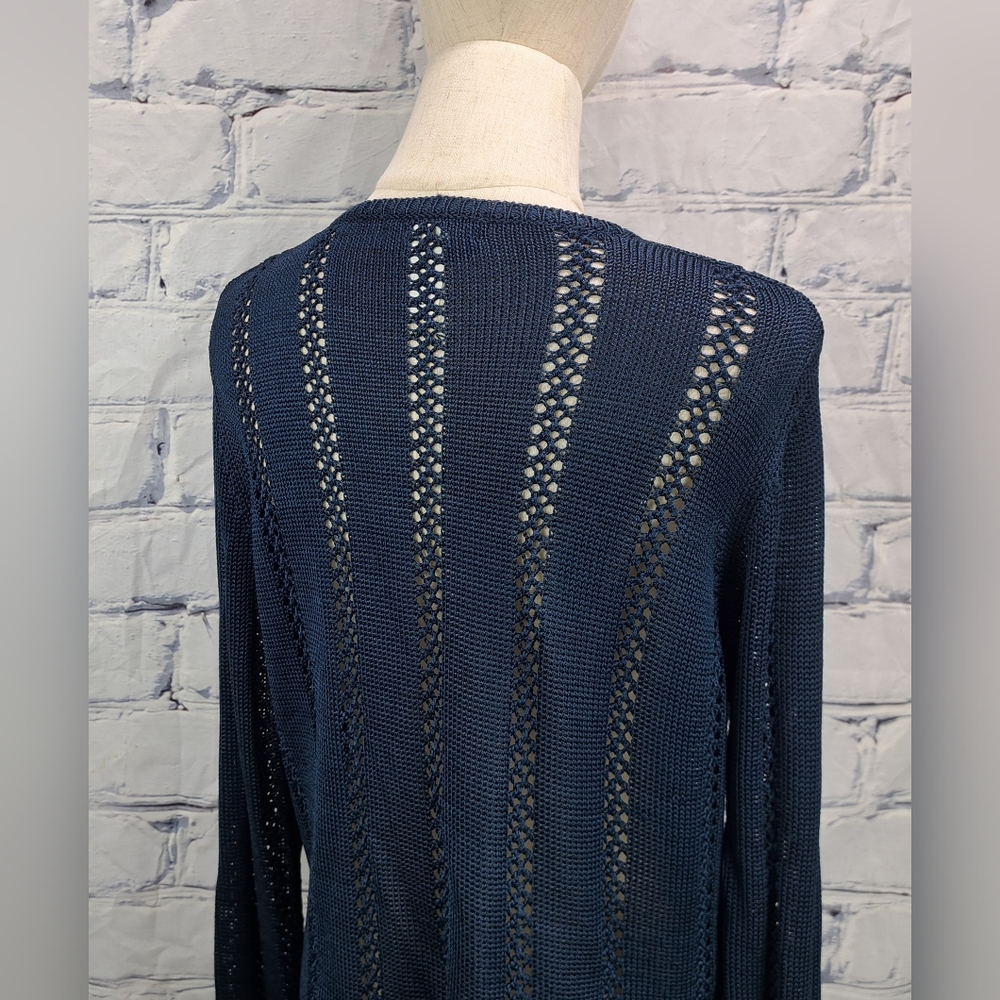 Karen Kane Women's Button Up Sweater Knit 100% Rayon Cardigan Vintage 90s Medium - Picture 8 of 16